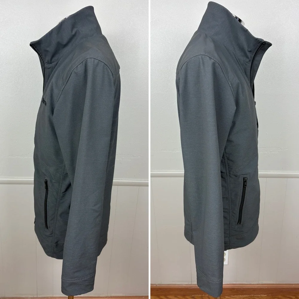 Marmot Mens Soft Shell Zip Up Jacket Size S Gray Windbreaker Hiking Outdoor